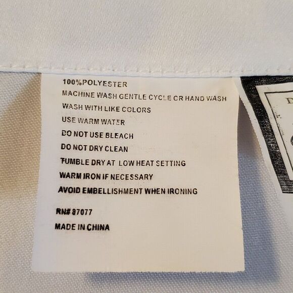 Collections ETC Window Valances Coastal Seashell Applique Embroidered Cut-Work - Picture 9 of 9